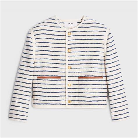 celine striped cardigan|celine jacket tweed.